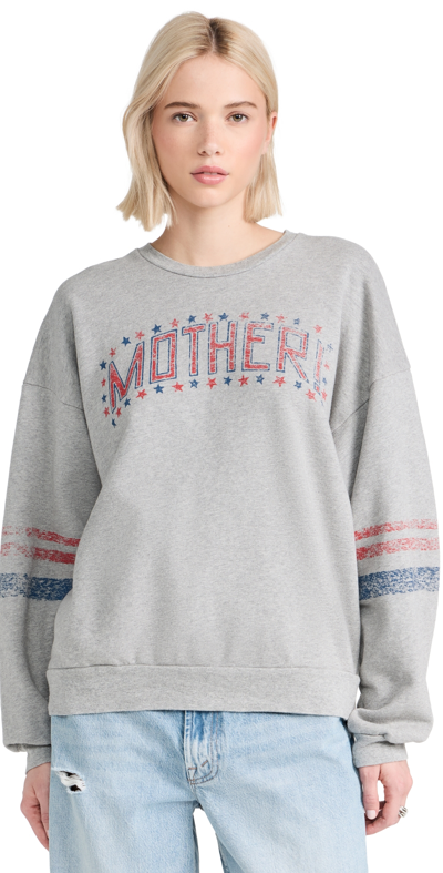 Mother The Drop Square Crewneck Sweatshirt In Grey