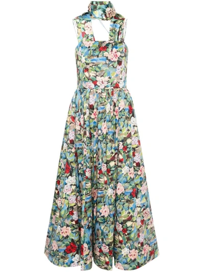 Alice And Olivia Alice + Olivia Glynis Printed Maxi Dress In Multicolor