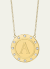 Tracee Nichols 14k Gold Initial Token Necklace With Diamonds In A