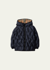 BURBERRY BOY'S NOAH CHECK-LINED TUFTED PUFFER JACKET
