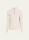 Bergdorf Goodman Men's 7-gauge Ribbed Cashmere Sweater In Oyster