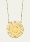 Tracee Nichols 14k Gold Initial Token Necklace With Diamonds In Q