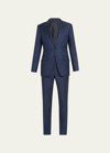 Tom Ford Men's Modern Fit Sharkskin Suit In Navy