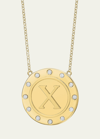 Tracee Nichols 14k Gold Initial Token Necklace With Diamonds In X