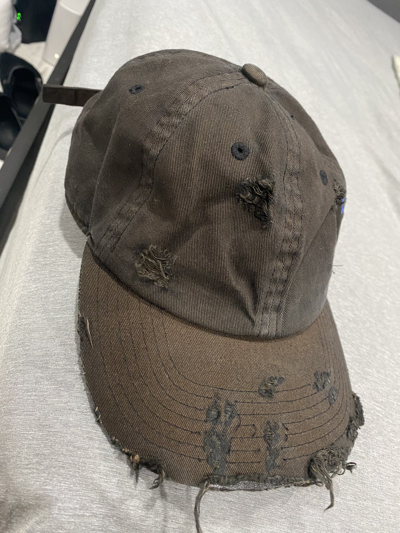 Pre-owned Greg Ross X Kanye West Gr Distressed Cap - Charcoal