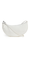 Staud Walker Leather Medium Shoulder Bag In White