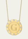 Tracee Nichols 14k Gold Initial Token Necklace With Diamonds