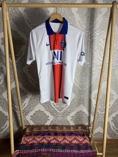 Pre-owned Soccer Jersey X Vintage Nike Psg Soccer Jersey Y2k Drill In White