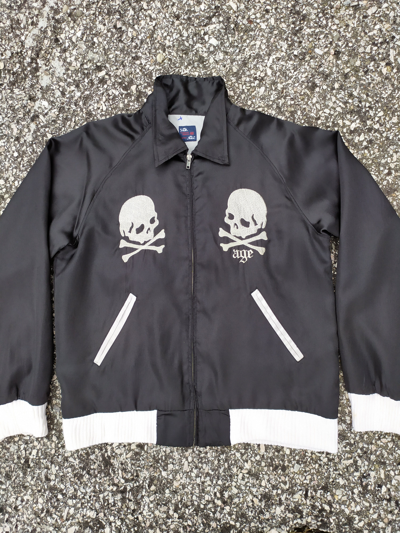 Pre-owned Archival Clothing Traditional Japanese Mastermind Inspired Satin Jacket In Black