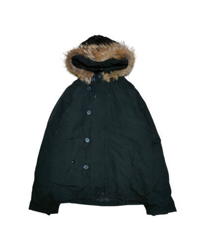 Pre-owned I Spiewak And Sons X If Six Was Nine Vintage I.spiewak And Sons Faux Fur Jacket N-2b In Black