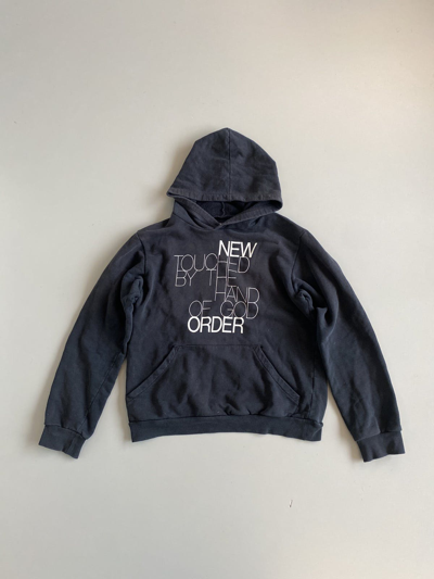 Pre-owned Raf Simons “new Order” Touched By The Hand Of God Hoodie In Black