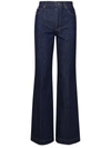 Dolce & Gabbana Dark Blue Cotton Stretch Straight Denim Jeans In Blue