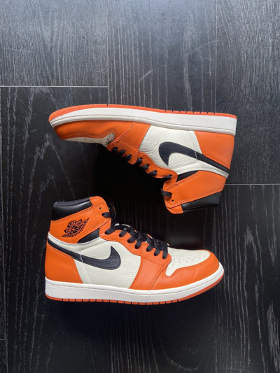Pre-owned Jordan Nike Air Jordan 1 ‘reverse Shattered Backboard' Shoes In Orange