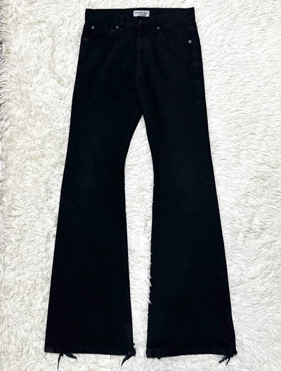 Pre-owned Balenciaga Fw22 Show Bull King Lost Flared Trousers Video In Black