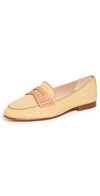 Veronica Beard Raffia Leather Slip-on Penny Loafers In Naturalnat