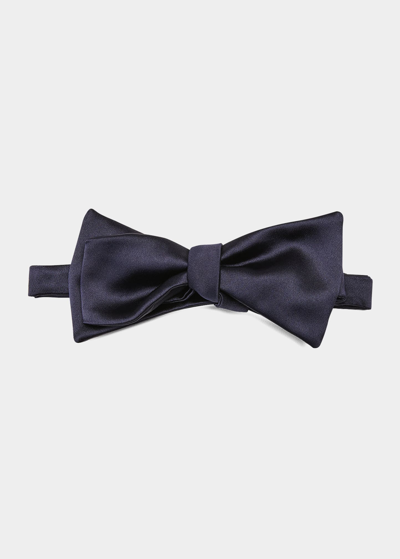 Giorgio Armani Men's Papillon Silk Bow Tie In Dark Blue