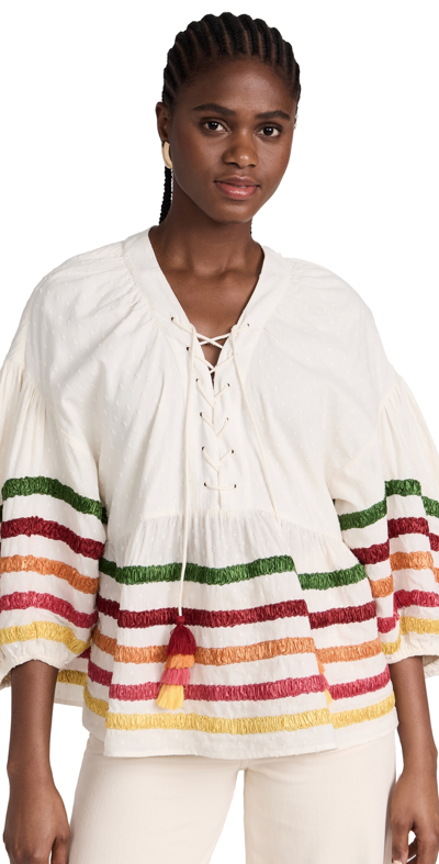 Chufy Liberty Embroidered Blouse Trippy Off-white L