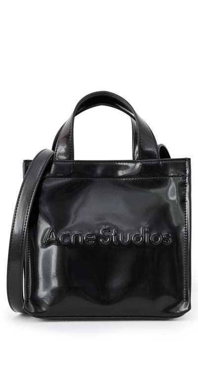 Acne Studios Logo Shopper Mini Tote Black One Size