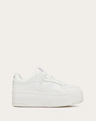 Valentino Garavani Freedots Xl Leather Platform Sneakers In White