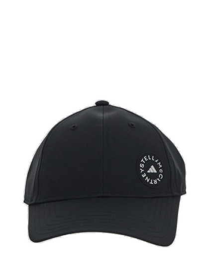 Adidas By Stella Mccartney Logo Patch Baseball Cap In Black
