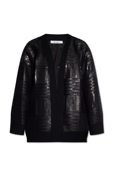 Max Mara Estonia Sequin Cardigan In Black