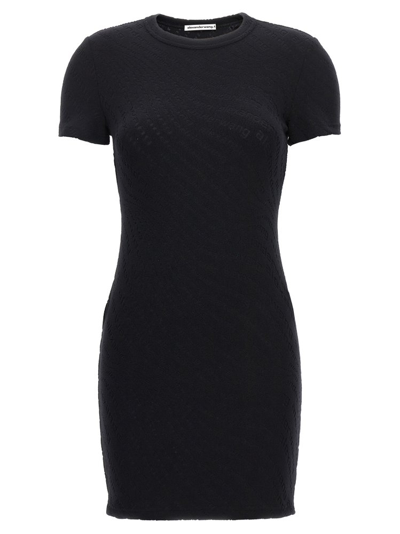 ALEXANDER WANG T BY ALEXANDER WANG LOGO DEBOSSED MINI DRESS