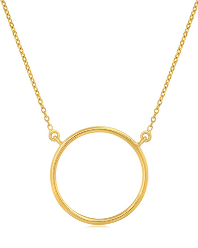 Max + Stone 18k Yellow Gold Over Sterling Silver Vermeil Circle Eternity Necklace In White