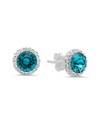 Max + Stone Maxcolor Silver Halo Studs