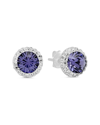 Max + Stone Maxcolor Silver Halo Studs