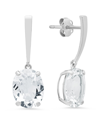 Max + Stone Maxcolor 14k 5.60 Ct. Tw. White Topaz Drop Earrings
