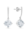 Max + Stone Maxcolor 14k 4.20 Ct. Tw. White Topaz Drop Earrings