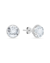 Max + Stone Maxcolor 14k 3.50 Ct. Tw. White Topaz Halo Studs