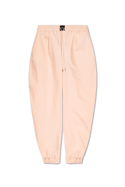 Attico The  Logo Patch Drawstring Track Trousers In Pink