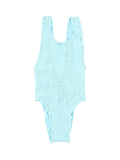 Reina Olga Ruby Stretch Design Sleeveless Swimsuit In Blue
