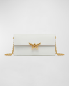 Mcm Laurel Leather Wallet On Chain In White