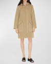 Burberry Diamond-quilted Hooded Parka Coat In Archive Beige