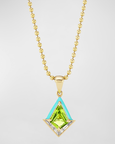 Emily P Wheeler Twinkle Necklace In 18k Yellow Gold And Peridot 16"l