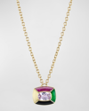EMILY P WHEELER MINI PATCHWORK NECKLACE IN 18K YELLOW GOLD AND KUZITE