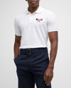 Moncler Tennis Logo Patch Polo Shirt In White