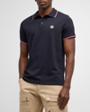 MONCLER MEN'S TIPPED POLO SHIRT