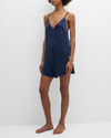 Lunya Washable Silk Romper In Deep Blue