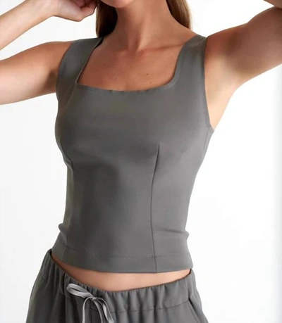 Shan Sofia Tank Top In Pewter In Green