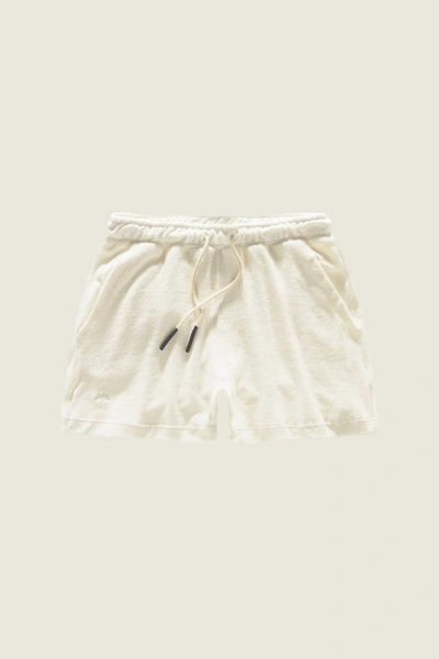 Oas White Terry Shorts In 01-white