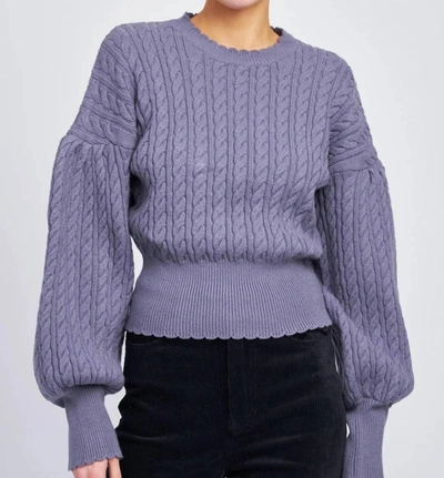 En Saison Esther Sweater In Purple