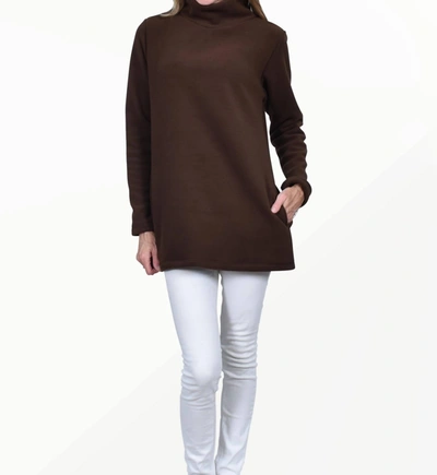 Southwind Acadia Fleece Top In Java In Brown