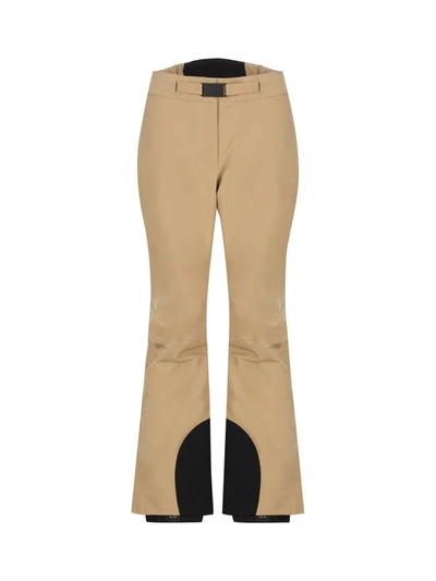 Moncler Panelled Flared Ski Trousers In Beige