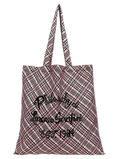 Philosophy Di Lorenzo Serafini Logo Print Clutch Bag In Multicolor