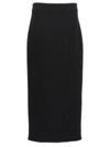 The Row Bartelle Wool Midi Skirt In Black