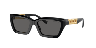 Tiffany & Co Womens Black Tf4213 Rectangle-frame Acetate Sunglasses In Dark Grey