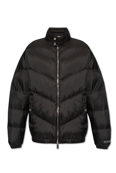 Dsquared2 Retro Zipped Puffer Jacket In Black